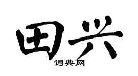 翁闿运田兴楷书个性签名怎么写