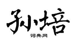 翁闿运孙培楷书个性签名怎么写