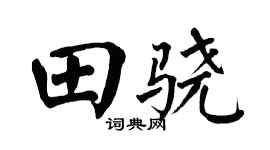 翁闿运田骁楷书个性签名怎么写