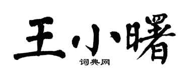 翁闿运王小曙楷书个性签名怎么写