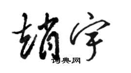 骆恒光赵宇草书个性签名怎么写