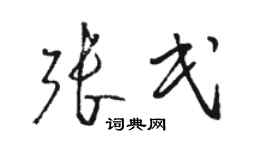 骆恒光张民草书个性签名怎么写