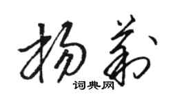 骆恒光杨莉草书个性签名怎么写