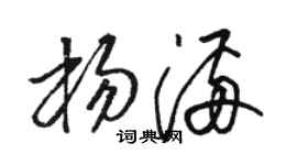 骆恒光杨满草书个性签名怎么写