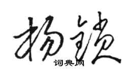 骆恒光杨锁草书个性签名怎么写