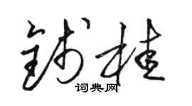 骆恒光钱桂草书个性签名怎么写