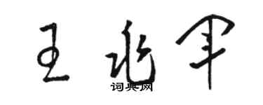 骆恒光王兆军草书个性签名怎么写