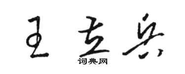 骆恒光王立兵草书个性签名怎么写