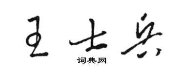 骆恒光王士兵草书个性签名怎么写