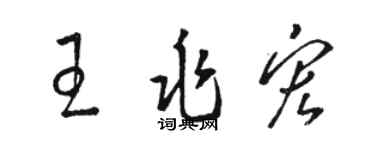 骆恒光王兆宏草书个性签名怎么写