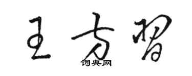 骆恒光王方习草书个性签名怎么写