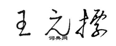 骆恒光王元标草书个性签名怎么写