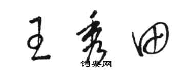 骆恒光王秀田草书个性签名怎么写