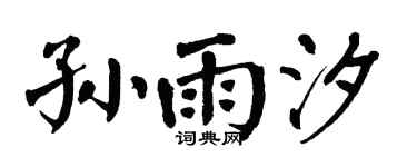 翁闿运孙雨汐楷书个性签名怎么写