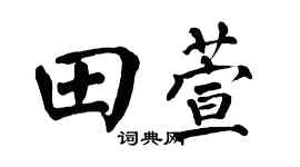 翁闿运田萱楷书个性签名怎么写