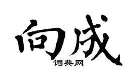 翁闿运向成楷书个性签名怎么写