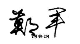 朱锡荣郑军草书个性签名怎么写