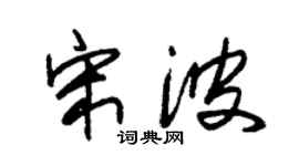 朱锡荣宋波草书个性签名怎么写