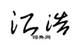 朱锡荣江浩草书个性签名怎么写