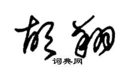 朱锡荣胡翔草书个性签名怎么写