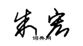 朱锡荣朱宏草书个性签名怎么写