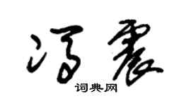 朱锡荣冯震草书个性签名怎么写