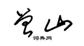 朱锡荣曾山草书个性签名怎么写