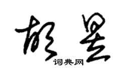 朱锡荣胡昱草书个性签名怎么写