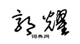 朱锡荣郭耀草书个性签名怎么写