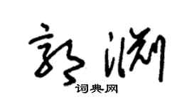 朱锡荣郭渊草书个性签名怎么写