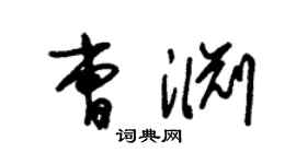 朱锡荣曹渊草书个性签名怎么写