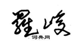 朱锡荣罗峻草书个性签名怎么写