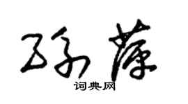 朱锡荣孙萍草书个性签名怎么写