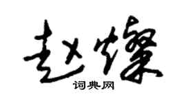 朱锡荣赵灿草书个性签名怎么写