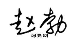 朱锡荣赵勃草书个性签名怎么写