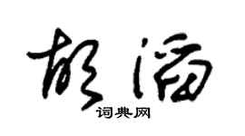 朱锡荣胡滔草书个性签名怎么写