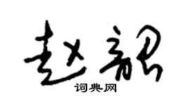 朱锡荣赵韶草书个性签名怎么写