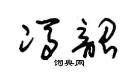 朱锡荣冯韶草书个性签名怎么写