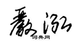 朱锡荣严泓草书个性签名怎么写