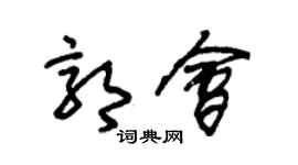 朱锡荣郭会草书个性签名怎么写