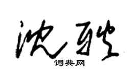 朱锡荣沈耿草书个性签名怎么写