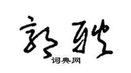 朱锡荣郭耿草书个性签名怎么写