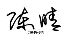 朱锡荣陈晴草书个性签名怎么写