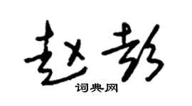 朱锡荣赵彭草书个性签名怎么写