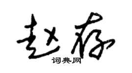 朱锡荣赵存草书个性签名怎么写