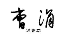 朱锡荣曹涓草书个性签名怎么写