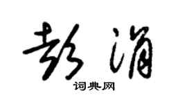 朱锡荣彭涓草书个性签名怎么写