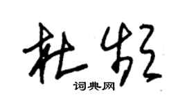 朱锡荣杜频草书个性签名怎么写