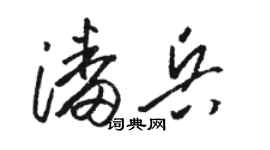 骆恒光潘兵草书个性签名怎么写