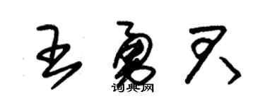 朱锡荣王勇君草书个性签名怎么写